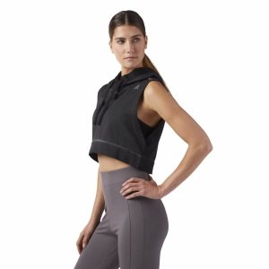 Reebok Combat Glory Kapuzenpullover Damen - Schwarz - DE 791-BSL